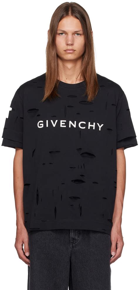 givenchy t shirt design|givenchy distressed t shirt.